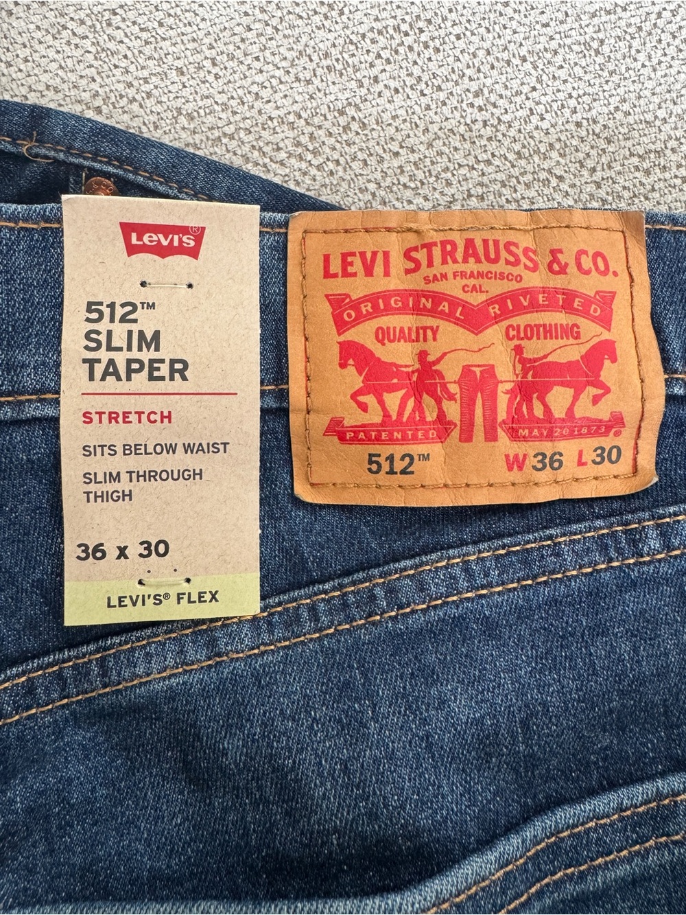 Levi's 512 Slim Taper Jeans - Dark Indigo - Picture 2 of 5
